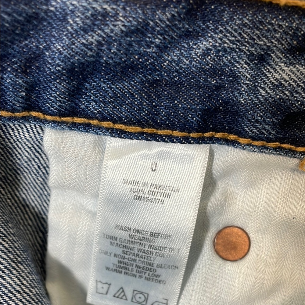 Aeropostale Blue Jean Cheeky Shorts Distressed - Picture 5 of 5